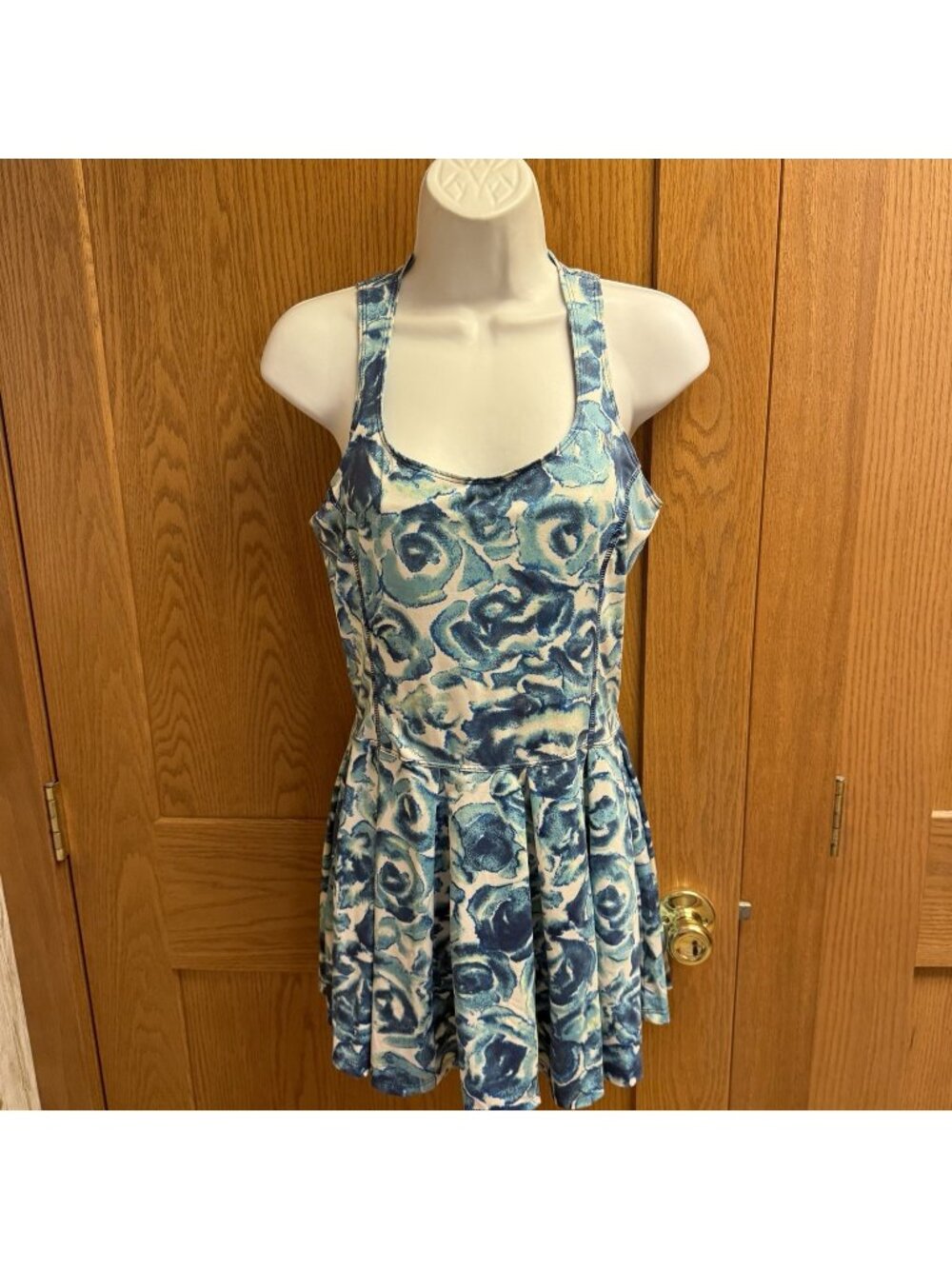 Eleven By Venus Williams Blue & White Athletic Dress - Medium